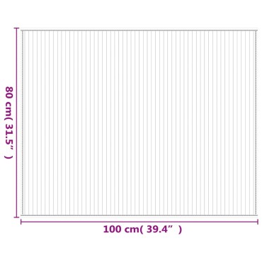 vidaXL Χαλί Ορθογώνιο Καφέ 80x100cm Μπαμπού