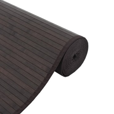vidaXL Χαλί Ορθογώνιο Σκούρο Καφέ 70x500cm Μπαμπού