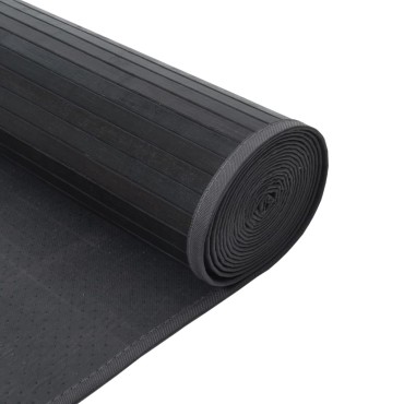 vidaXL Χαλί Ορθογώνιο Γκρι 70x1000cm Μπαμπού