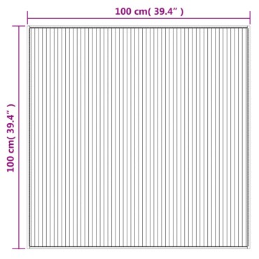 vidaXL Χαλί Τετράγωνο Γκρι 100x100cm Μπαμπού