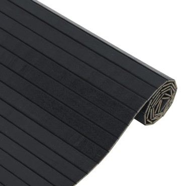 vidaXL Χαλί Ορθογώνιο Μαύρο 60x500cm Μπαμπού