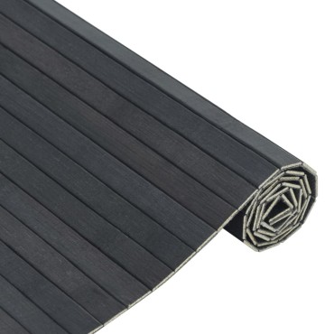vidaXL Χαλί Ορθογώνιο Γκρι 70x500cm Μπαμπού