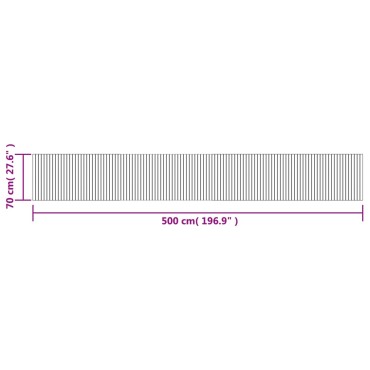 vidaXL Χαλί Ορθογώνιο Καφέ 70x500cm Μπαμπού