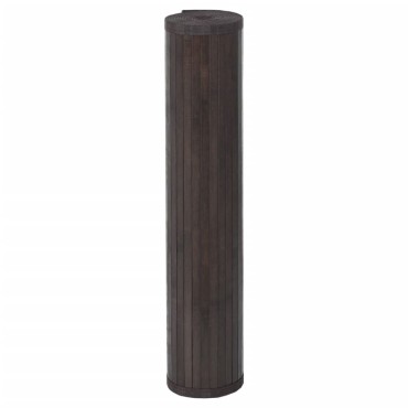 vidaXL Χαλί Ορθογώνιο Σκούρο Καφέ 100x500cm Μπαμπού