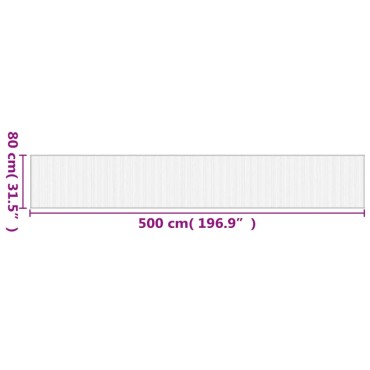 vidaXL Χαλί Ορθογώνιο Ανοιχτό Φυσικό 80 x 500 εκ. Μπαμπού