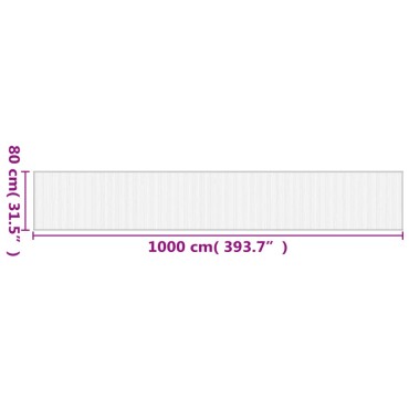 vidaXL Χαλί Ορθογώνιο Ανοιχτό Φυσικό 80x1000cm Μπαμπού