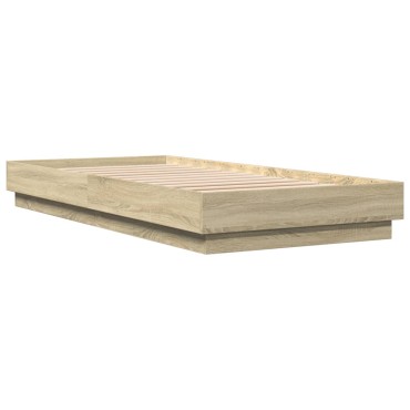vidaXL Πλαίσιο Κρεβατιού Χωρ. Στρώμα Sonoma Δρυς 100x200εκ Επ. Ξύλο