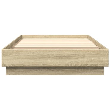 vidaXL Πλαίσιο Κρεβατιού Χωρ. Στρώμα Sonoma Δρυς 100x200εκ Επ. Ξύλο