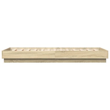 vidaXL Πλαίσιο Κρεβατιού Χωρ. Στρώμα Sonoma Δρυς 100x200εκ Επ. Ξύλο