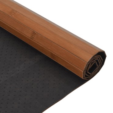 vidaXL Χαλί Ορθογώνιο Καφέ 60x100cm Μπαμπού