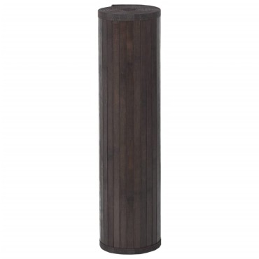vidaXL Χαλί Ορθογώνιο Σκούρο Καφέ 60x1000cm Μπαμπού
