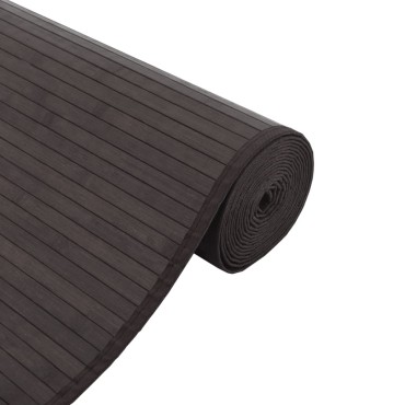 vidaXL Χαλί Ορθογώνιο Σκούρο Καφέ 60x1000cm Μπαμπού
