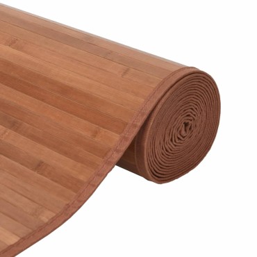 vidaXL Χαλί Ορθογώνιο Καφέ 60x500cm Μπαμπού