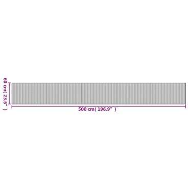 vidaXL Χαλί Ορθογώνιο Καφέ 60x500cm Μπαμπού