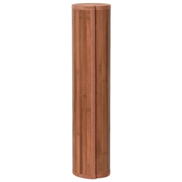 vidaXL Χαλί Ορθογώνιο Καφέ 80x500cm Μπαμπού