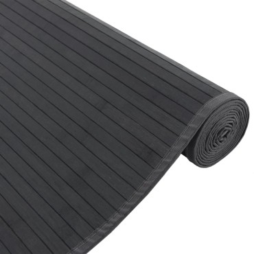 vidaXL Χαλί Ορθογώνιο Μαύρο 80x1000cm Μπαμπού