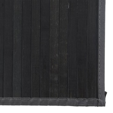 vidaXL Χαλί Ορθογώνιο Μαύρο 80x1000cm Μπαμπού