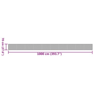 vidaXL Χαλί Ορθογώνιο Μαύρο 70x1000cm Μπαμπού