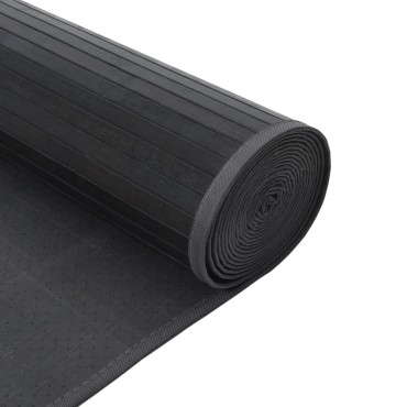 vidaXL Χαλί Ορθογώνιο Γκρι 100x1000cm Μπαμπού