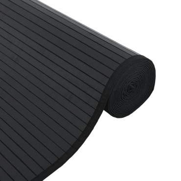 vidaXL Χαλί Ορθογώνιο Μαύρο 100x1000cm Μπαμπού