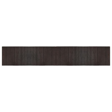 vidaXL Χαλί Ορθογώνιο Σκούρο Καφέ 70x400cm Μπαμπού