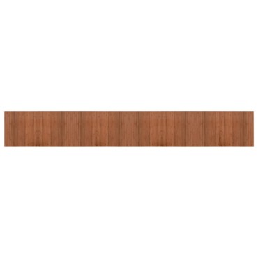 vidaXL Χαλί Ορθογώνιο Καφέ 60x400cm Μπαμπού