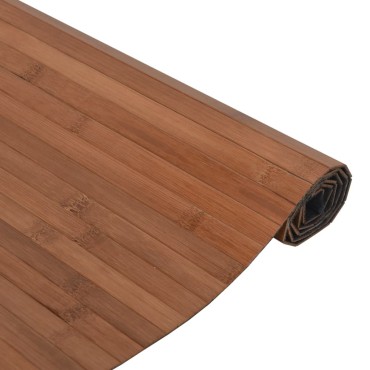 vidaXL Χαλί Ορθογώνιο Καφέ 60x400cm Μπαμπού
