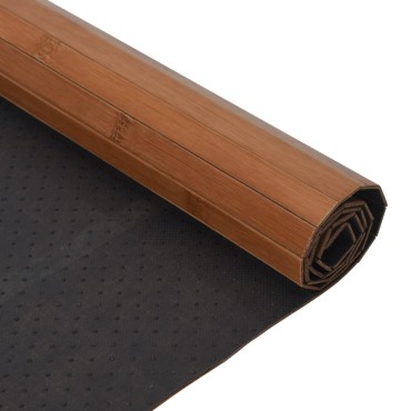 vidaXL Χαλί Ορθογώνιο Καφέ 60x400cm Μπαμπού