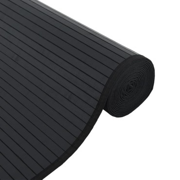 vidaXL Χαλί Ορθογώνιο Μαύρο 60x400cm Μπαμπού