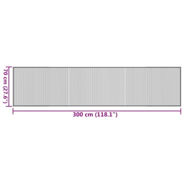 vidaXL Χαλί Ορθογώνιο Καφέ 70x300cm Μπαμπού