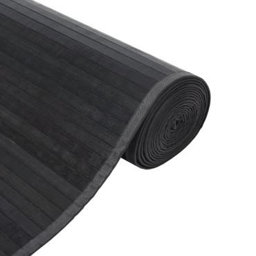 vidaXL Χαλί Ορθογώνιο Γκρι 70x400cm Μπαμπού