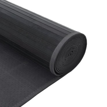 vidaXL Χαλί Ορθογώνιο Γκρι 70x400cm Μπαμπού