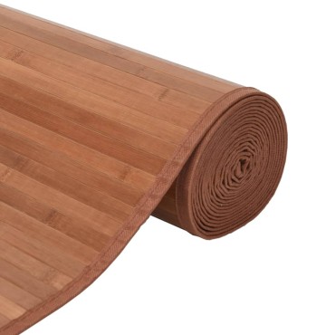 vidaXL Χαλί Ορθογώνιο Καφέ 100x500cm Μπαμπού