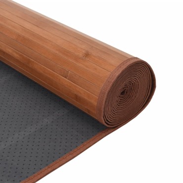 vidaXL Χαλί Ορθογώνιο Καφέ 100x500cm Μπαμπού