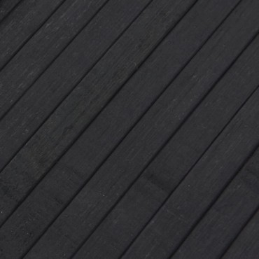vidaXL Χαλί Ορθογώνιο Γκρι 80x400cm Μπαμπού
