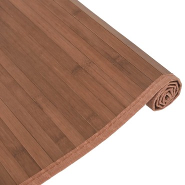 vidaXL Χαλί Ορθογώνιο Καφέ 80x400cm Μπαμπού