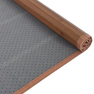 vidaXL Χαλί Ορθογώνιο Καφέ 80x400cm Μπαμπού