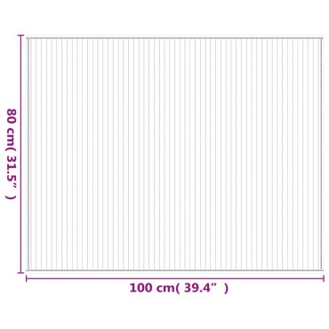 vidaXL Χαλί Ορθογώνιο Φυσικό 80 x 100 εκ. Μπαμπού