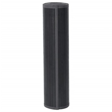 vidaXL Χαλί Ορθογώνιο Γκρι 60x400cm Μπαμπού
