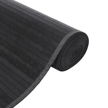 vidaXL Χαλί Ορθογώνιο Γκρι 60x400cm Μπαμπού