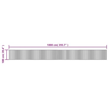 vidaXL Χαλί Ορθογώνιο Ανοιχτό Φυσικό 100x1000cm Μπαμπού