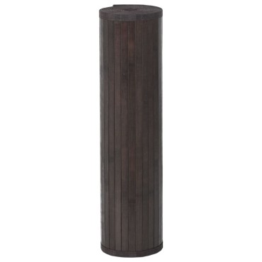 vidaXL Χαλί Ορθογώνιο Σκούρο Καφέ 70x1000cm Μπαμπού