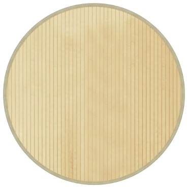 vidaXL Χαλί Στρογγυλό Ανοιχτό Φυσικό Μπαμπού 80x80cm