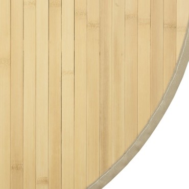 vidaXL Χαλί Στρογγυλό Ανοιχτό Φυσικό Μπαμπού 80x80cm
