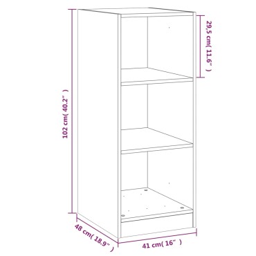 vidaXL Ντουλάπα Λευκή 48 x 41 x 102 εκ. από Επεξεργασμένο Ξύλο