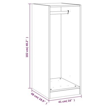 vidaXL Ντουλάπα Καφέ Δρυς 48x41x102 εκ. από Επεξεργασμένο Ξύλο