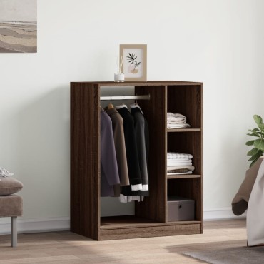 vidaXL Ντουλάπα Καφέ Δρυς 77 x 48 x 102 εκ. από Επεξεργασμένο Ξύλο