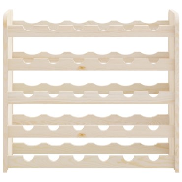 vidaXL Ραφιέρα Κρασιών 67,5x25x60cm από Μασίφ Ξύλο Πεύκου 1 τεμ.