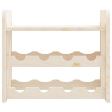 vidaXL Ραφιέρα Κρασιών με Επάνω Σανίδα 43x25x37cm Μασίφ Ξύλο Πεύκου 1 τεμ.