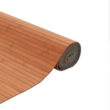 vidaXL Χαλί Ορθογώνιο Καφέ 80x400cm Μπαμπού